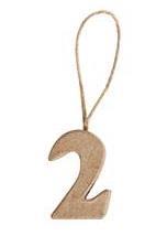 Lettere e numeri in cartapesta 4cm per appendere